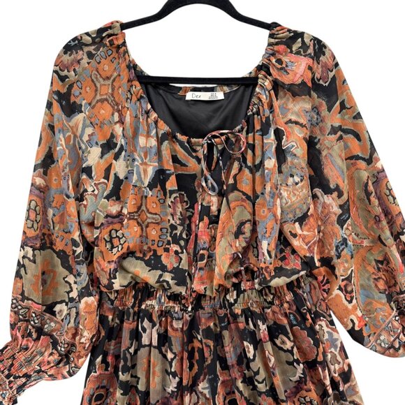 Dex Multicolor Paisley Midi Dress - Picture 3 of 13